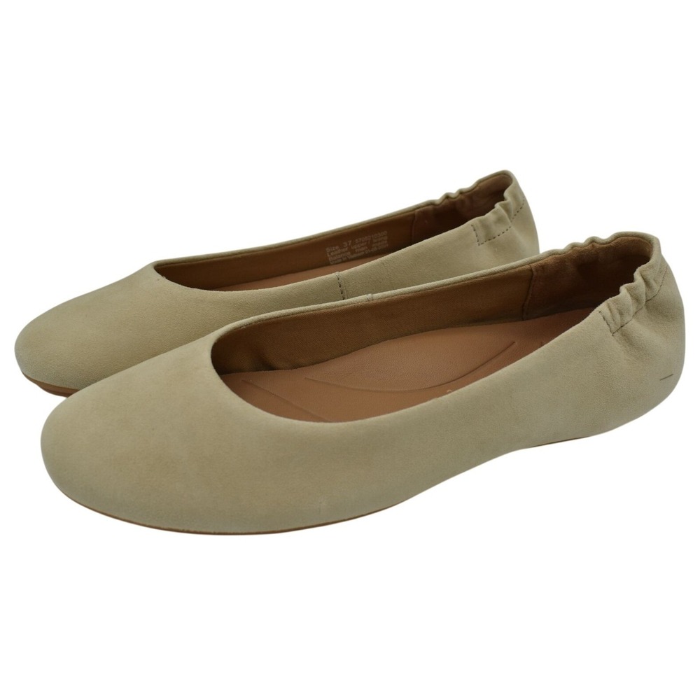 Dansko Mollie Women US 6.5-7 EU 37 Sand Suede Ballet Flats New Slip On Shoes